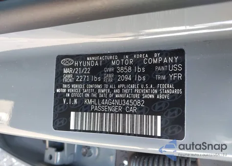 2022 Hyundai Elantra Se из США, поврежденный, VIN KMHLL4AG4NU345082